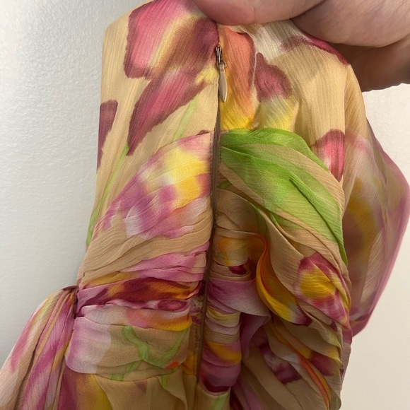 Vintage Silk Cold water Creek Watercolor Dress size 10 petite - Picture 6 of 6